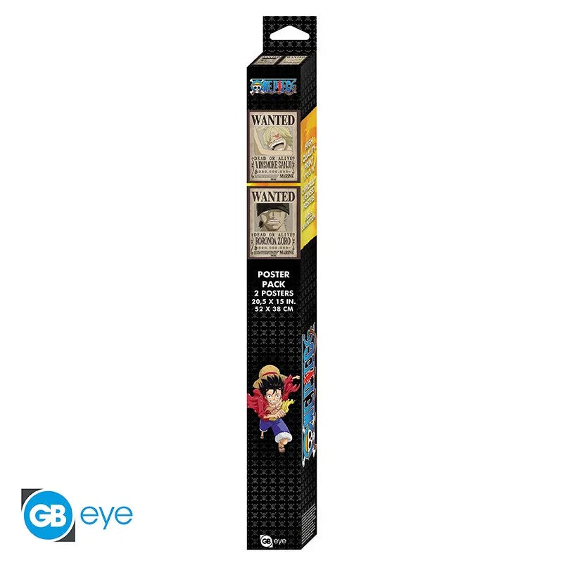Set 2 Posters One Piece Wanted Zoro & Sanji - Geek Store