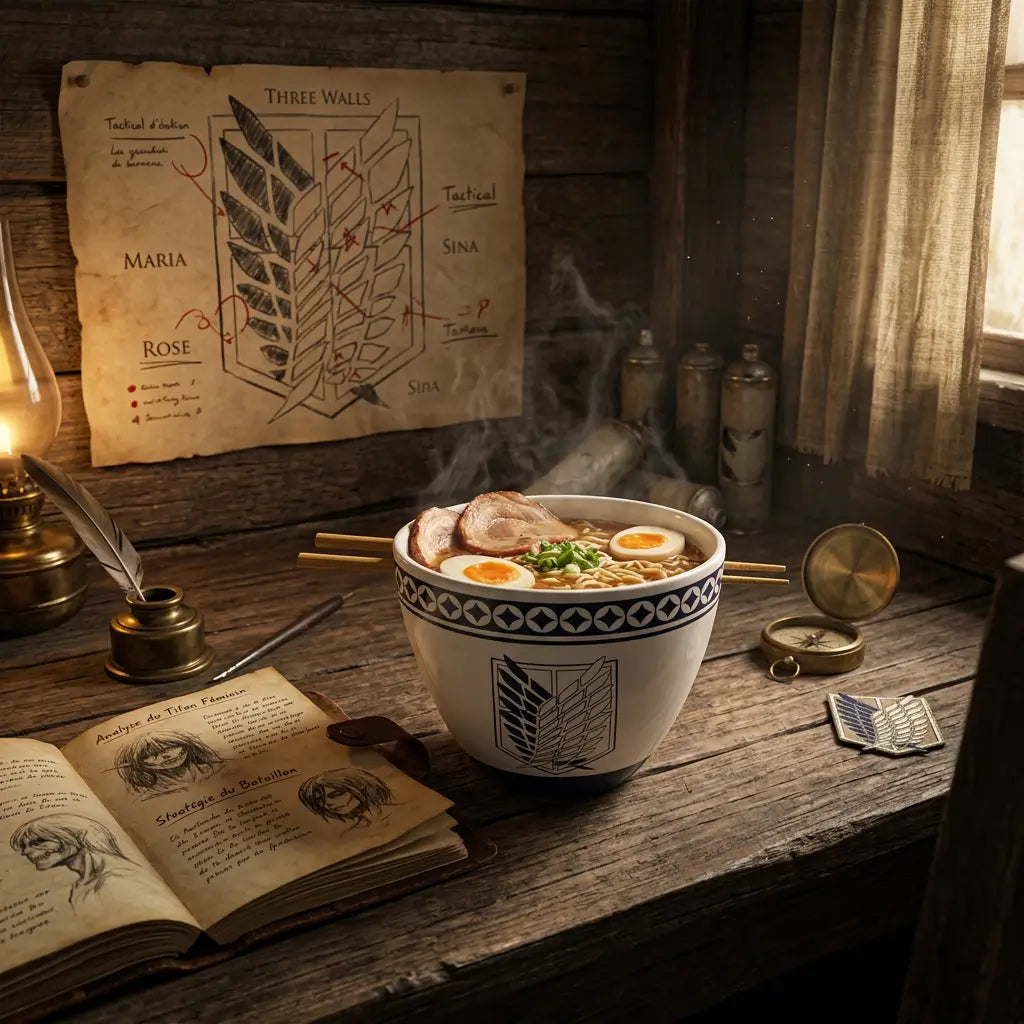 Bol à Ramen avec Baguette Attack On Titan