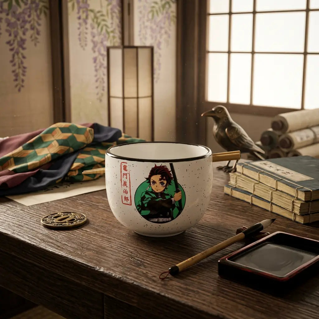 Bol à Ramen avec Baguette Demon Slayer