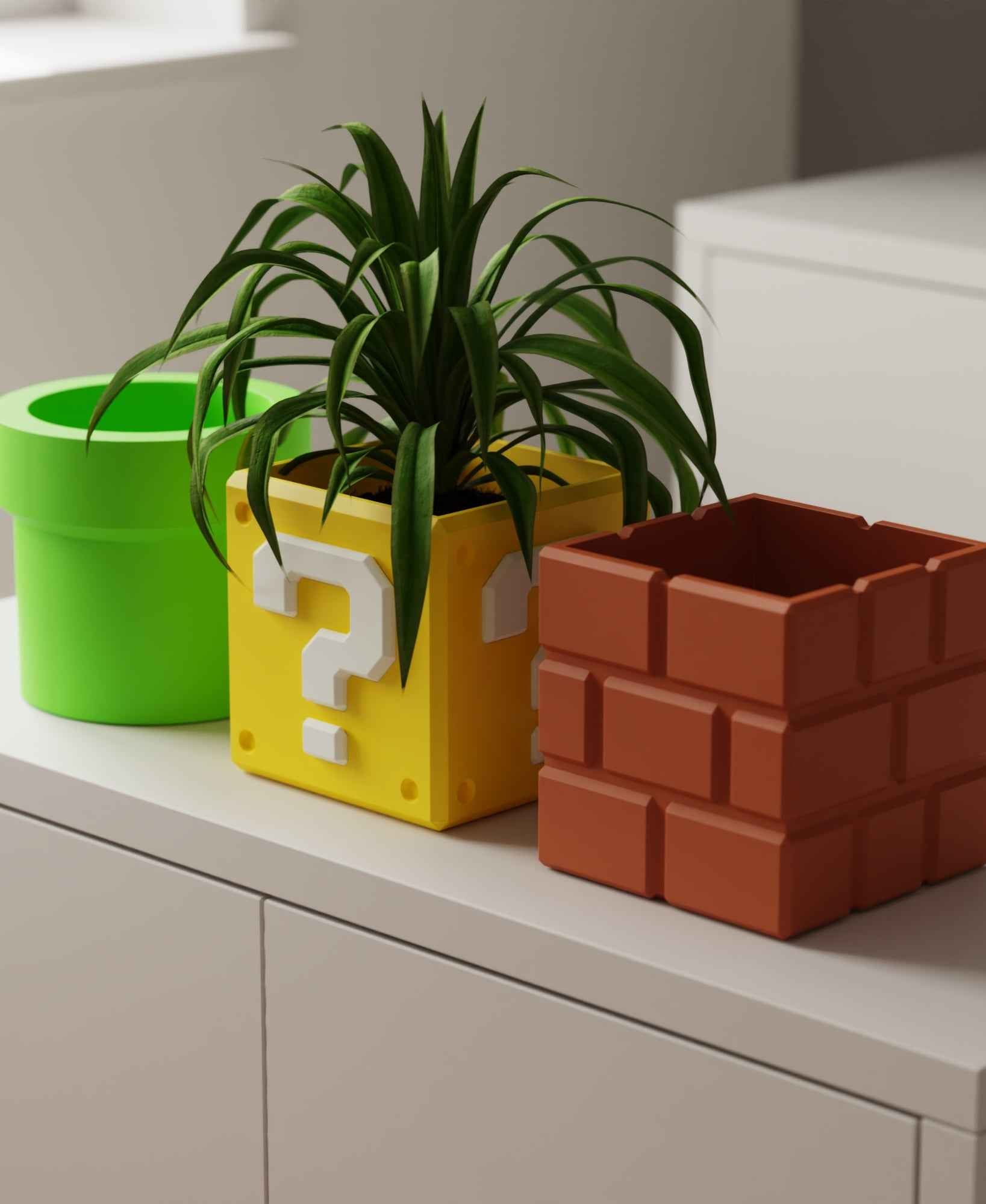 Set de 3 Mini Pots Décoratifs Nintendo Super Mario