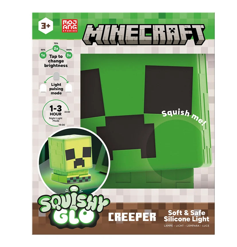 Lampe Minecraft Silicone Creeper SquishyGlo Rechargeable