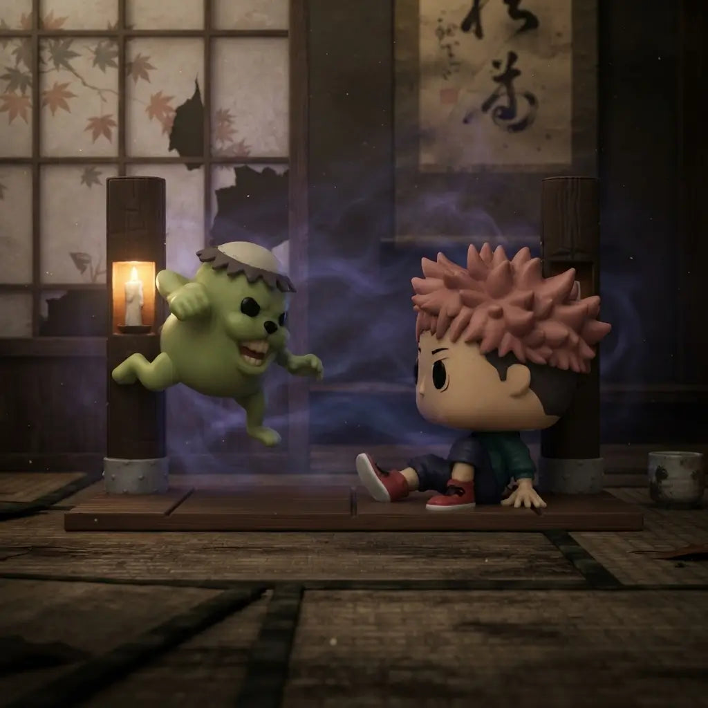 Figurine POP Animation Jujutsu Kaisen Yuji Itadori avec Poupée Maudite