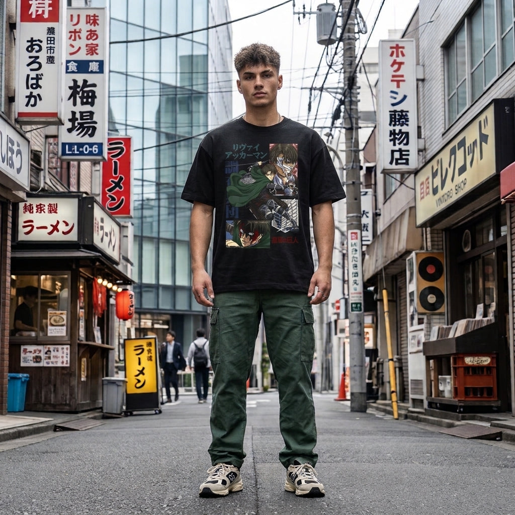 Tshirt Attack on Titan Livaï Ackerman