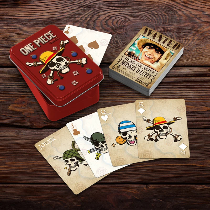 Jeu de Cartes dans une Boite en Métal One Piece Netflix