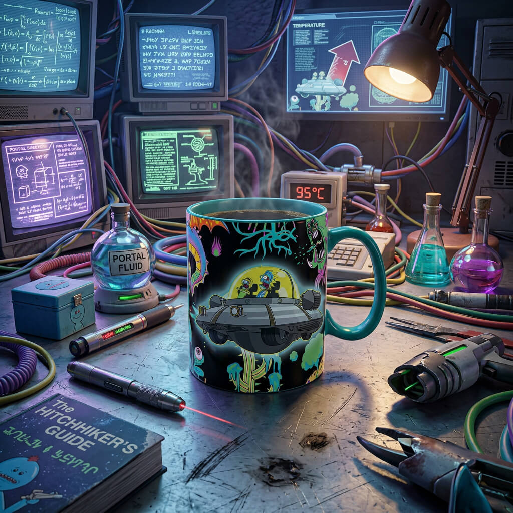 Mug Heat Change Rick & Morty Vaisseau