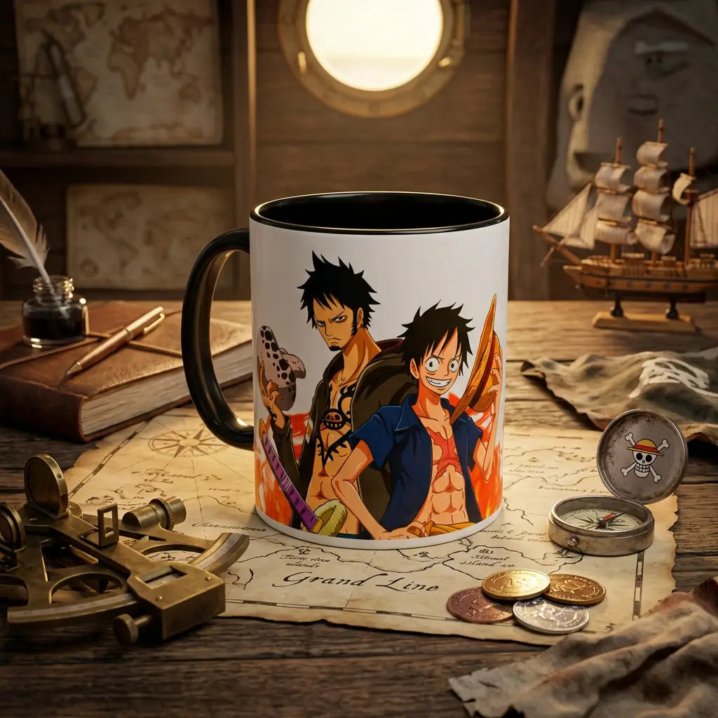 Mug One Piece Trafalgar Law and Monkey D. Luffy