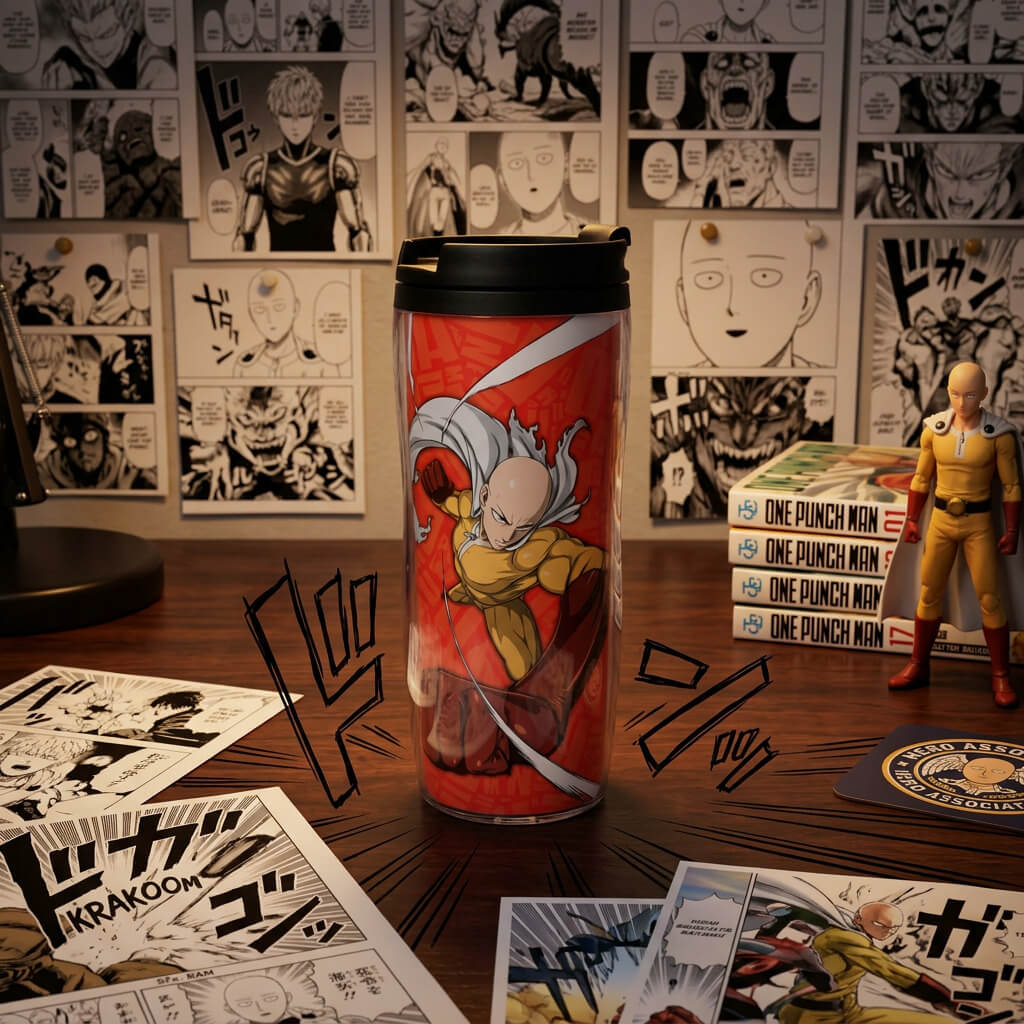 Mug de voyage Saitama One Punch Man