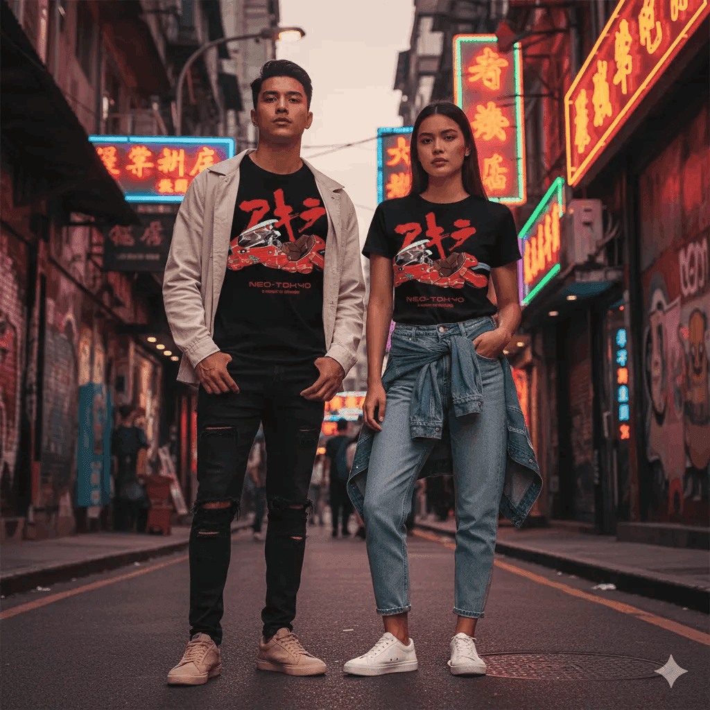 T-shirt Akira – Kaneda & sa moto légendaire