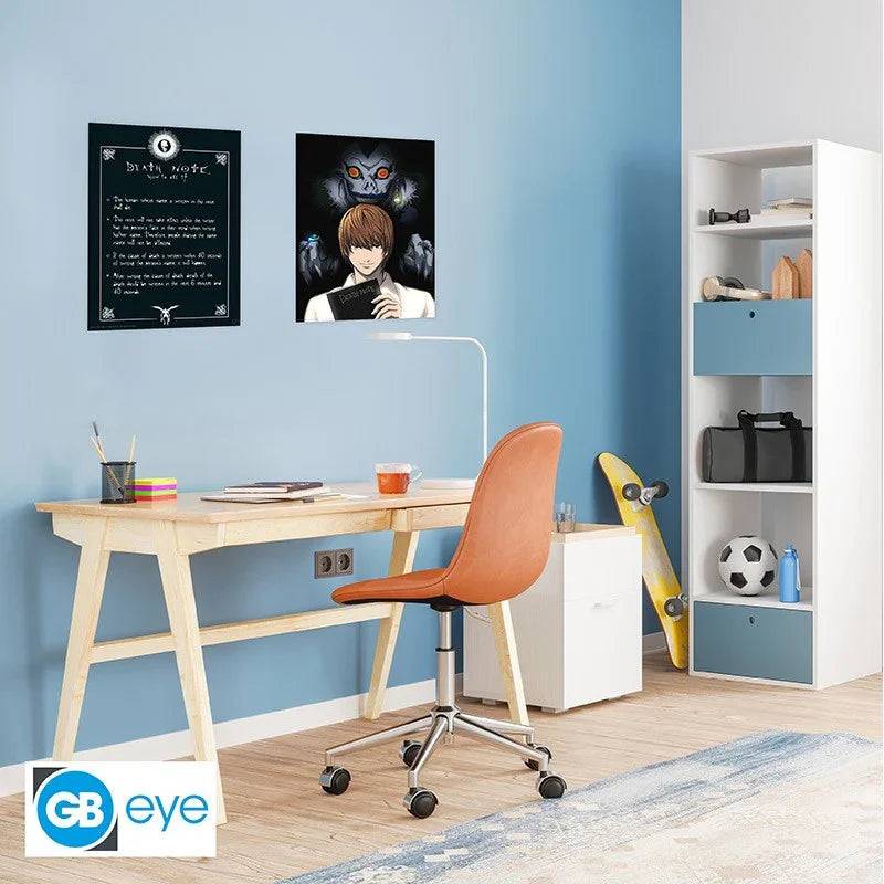 Set 2 Posters Death Note Light & Death Note