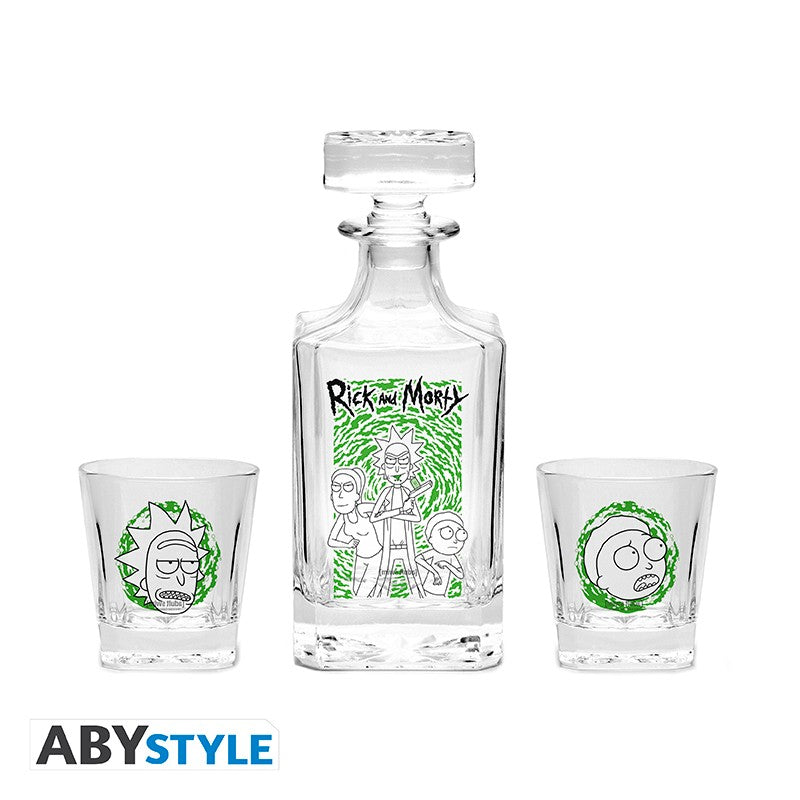 Set Carafe + 2 verres Héros Rick & Morty