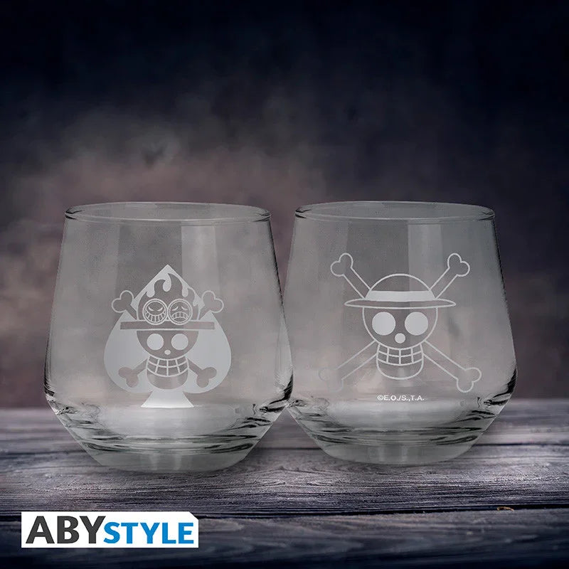Set de 2 verres One Piece Luffy & Ace - Geek Store