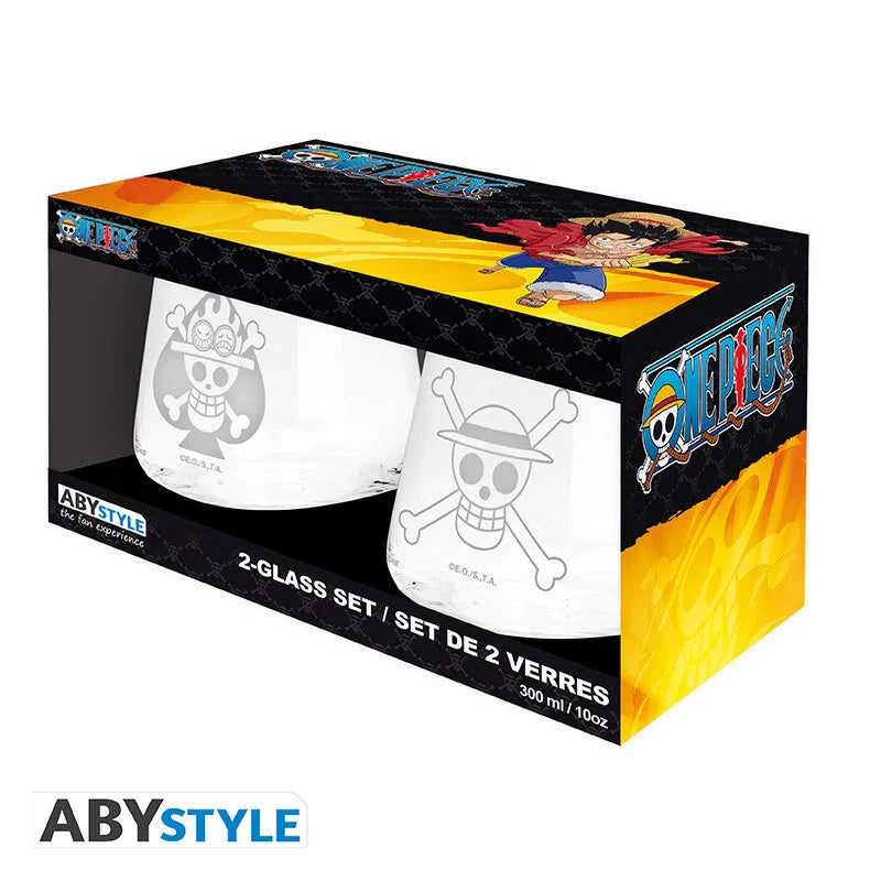 Set de 2 verres One Piece Luffy & Ace - Geek Store