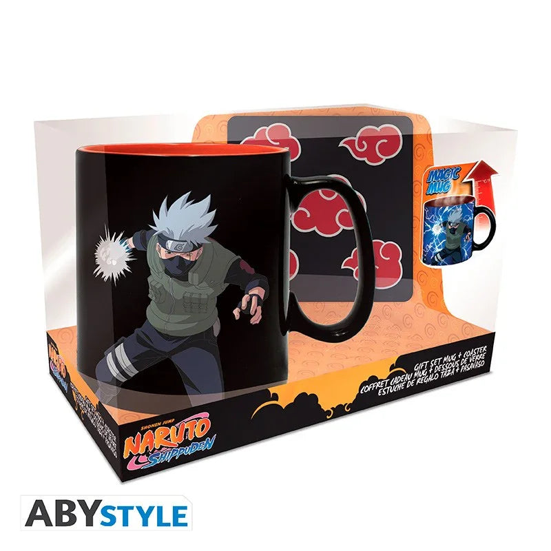 Coffret Naruto Shippuden Mug Heat Change + Coaster - Geek Store