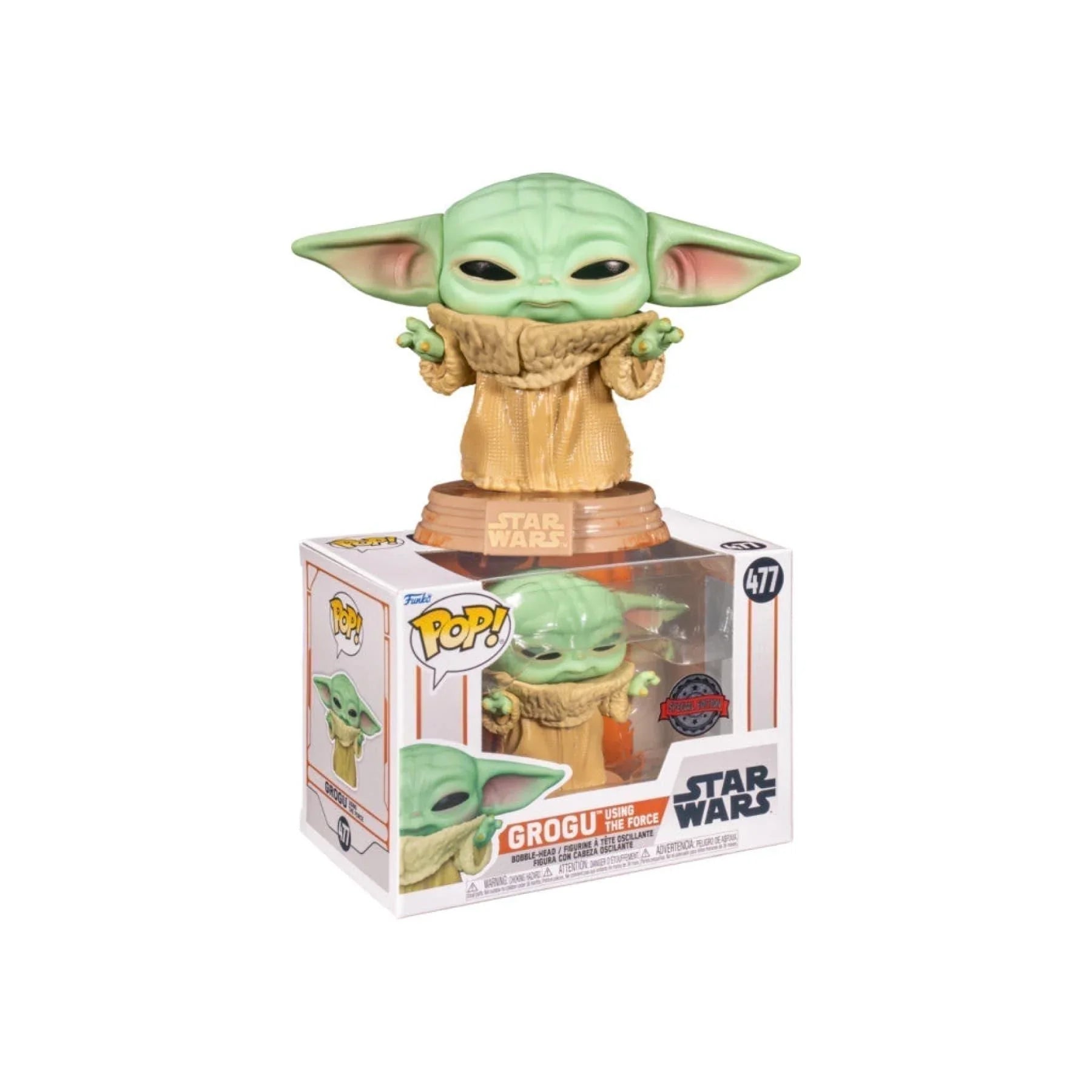Figurine POP Star Wars The Mandalorian - Grogu Using the Force (Exclusive) Geek Store