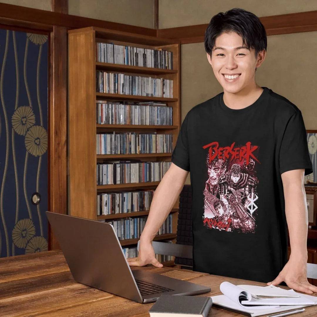 T-shirt Berserk – Esprit du Guerrier Noir - Geek Store