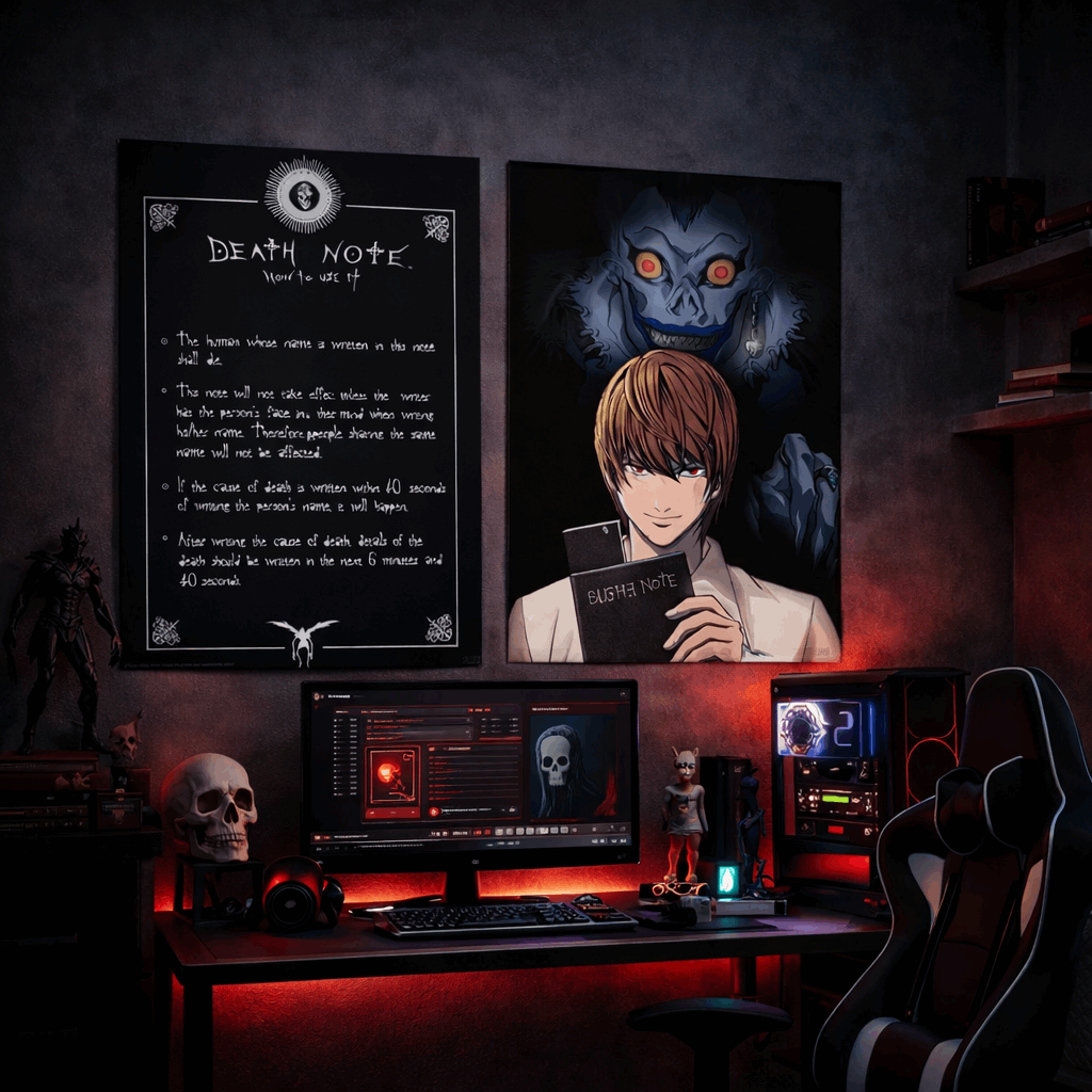 Set 2 Posters Death Note Light & Death Note - Geek Store