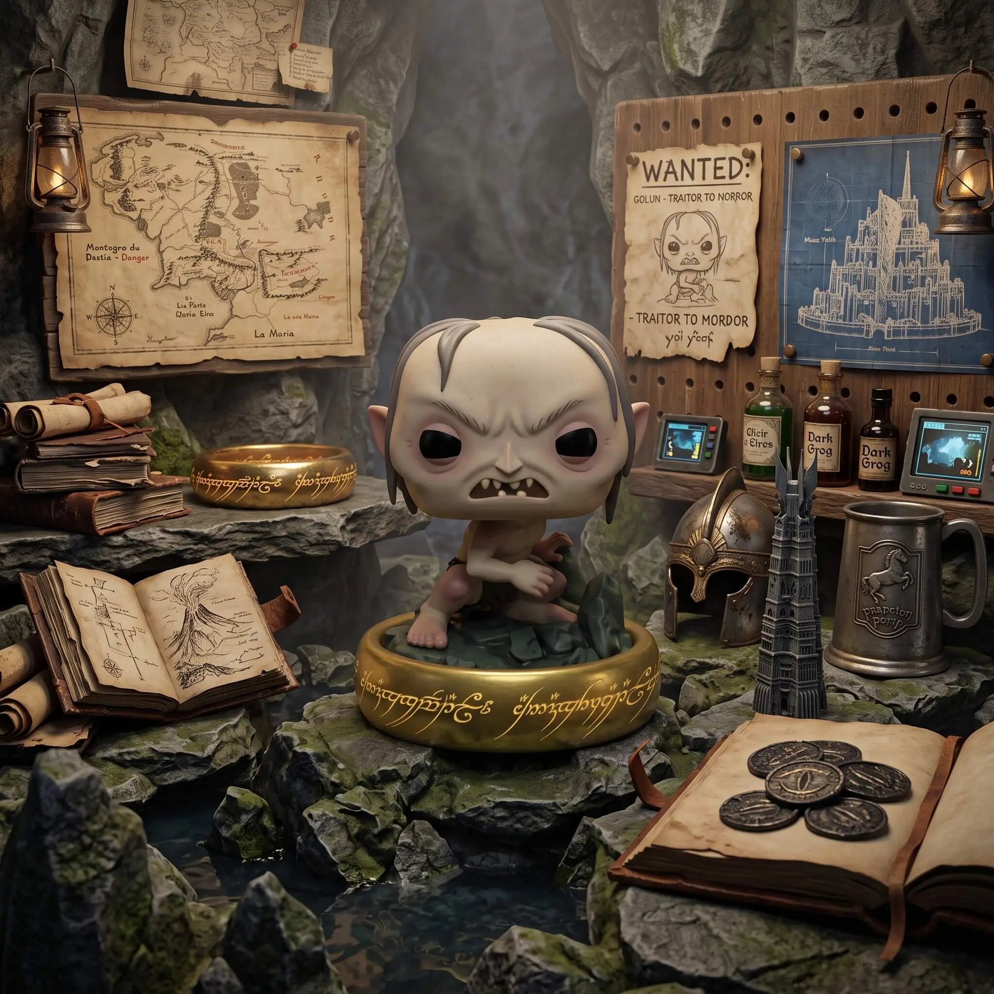 Figurine POP Le Seigneur des Anneaux Gollum (Glow in the Dark)