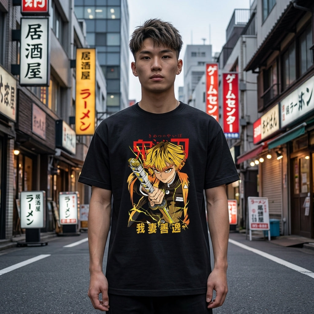 Tshirt Demon Slayer Zenitsu Agatsuma