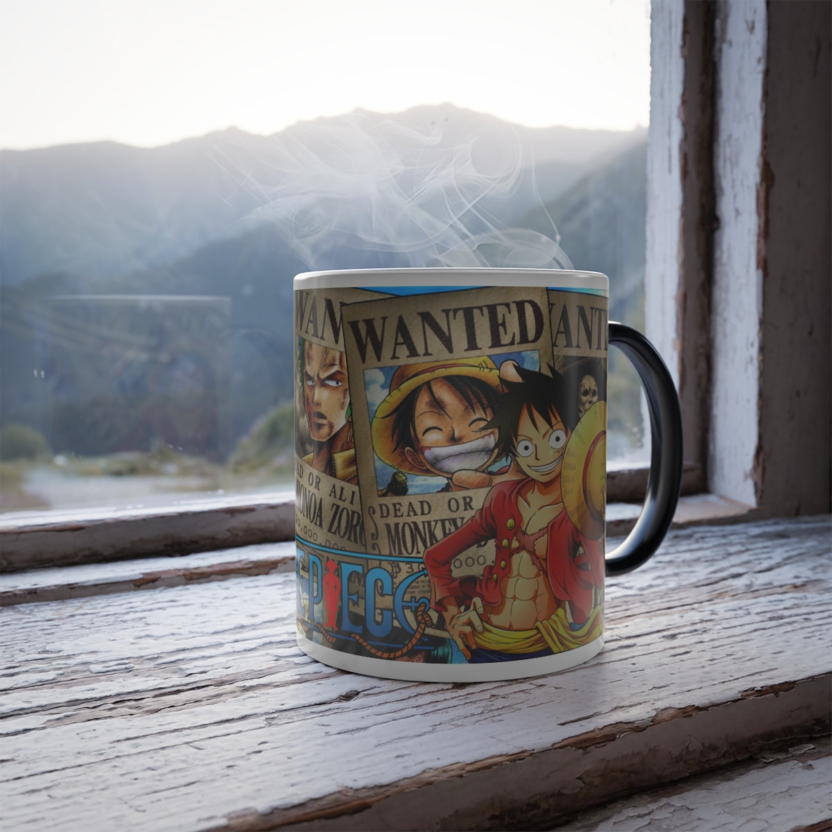 Mug Heat Change One Piece D. Luffy