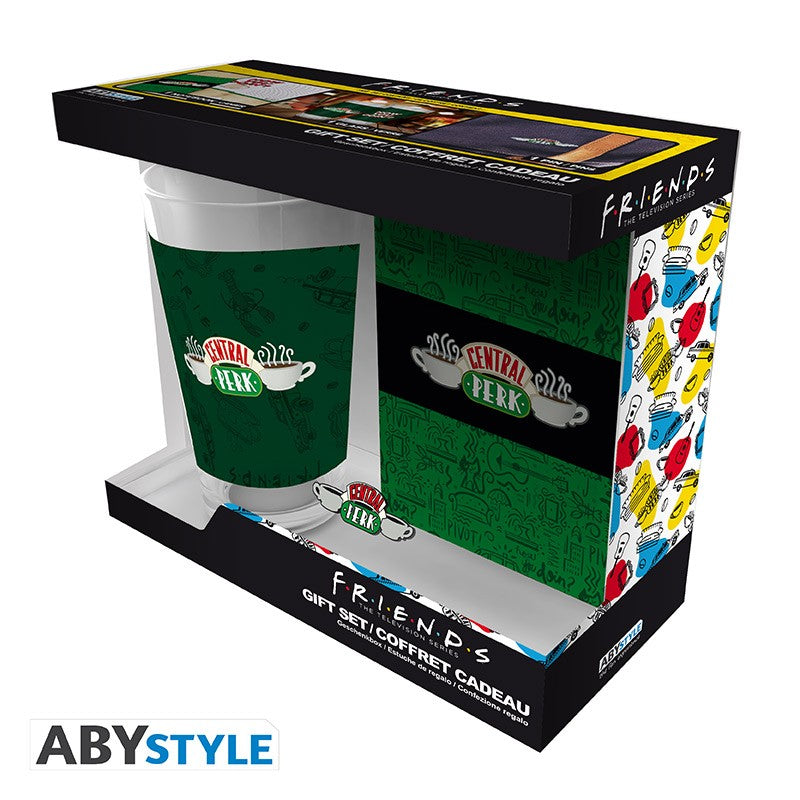 Pck Verre XXL + Pin's + Carnet Central Perk Friends