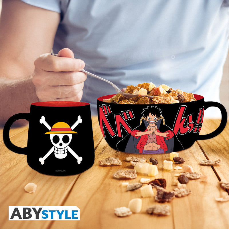 Set Petit Déjeuner One Piece Mug + Bol Luffy