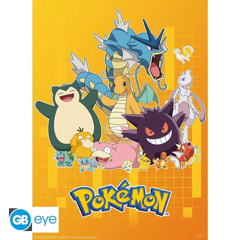 Set 2 Posters Pokemon Personnages colorés - Geek Store
