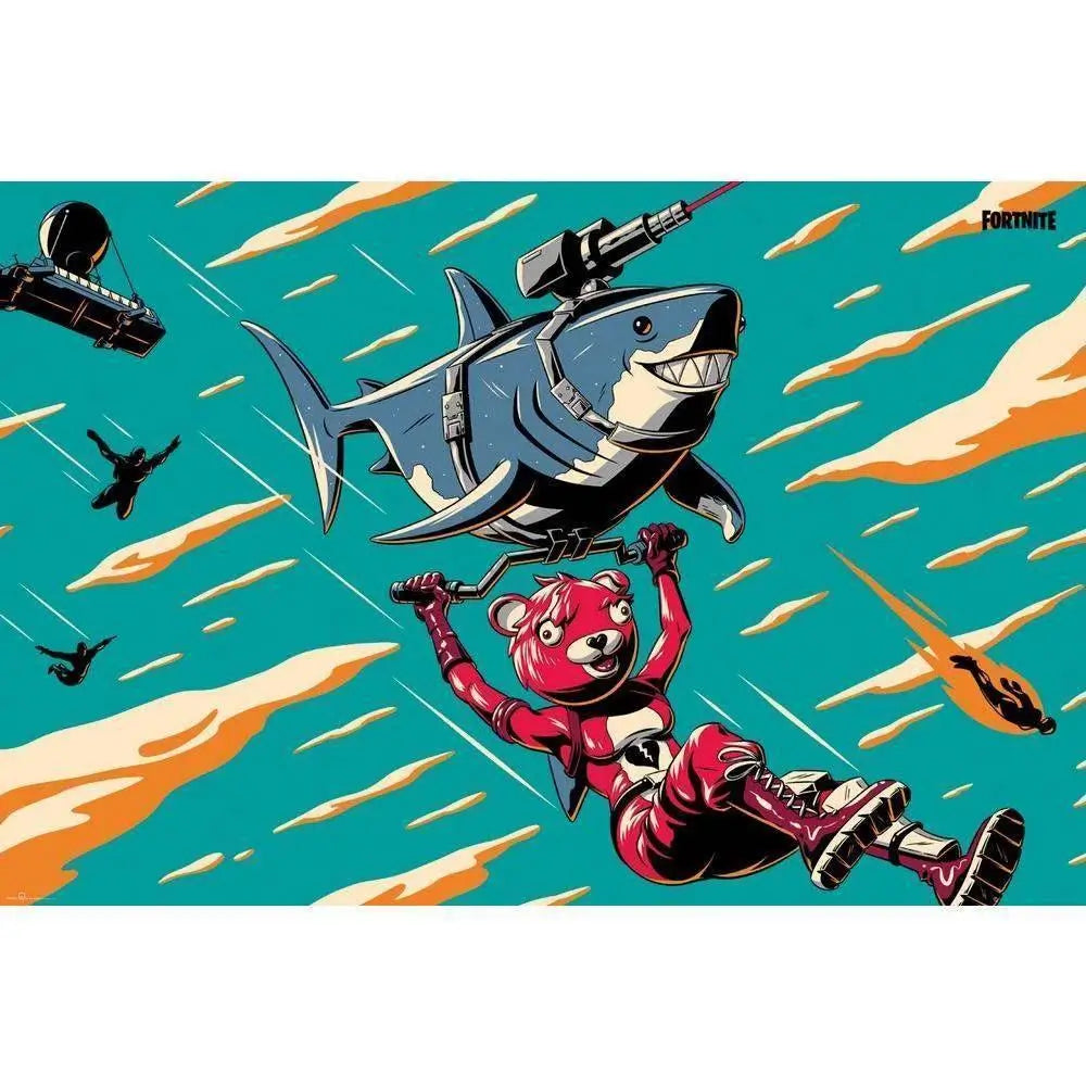 Poster Fortnite Laser Shark