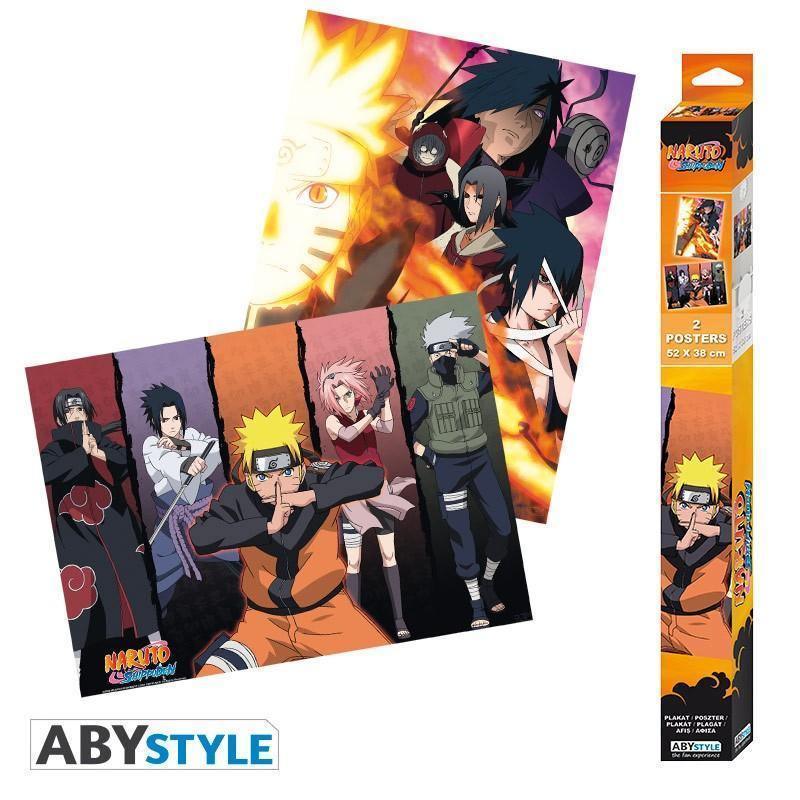 Set 2 Posters Naruto Shippuden Groupes Geek Store