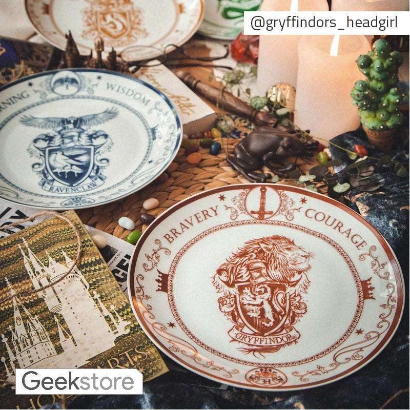 Set de 4 Assiettes Harry Potter Maisons Poudlard Geek Store