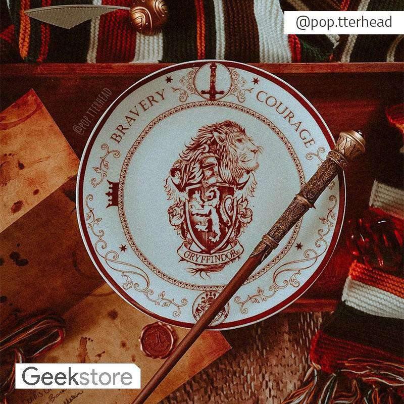 Set de 4 Assiettes Harry Potter Maisons Poudlard Geek Store