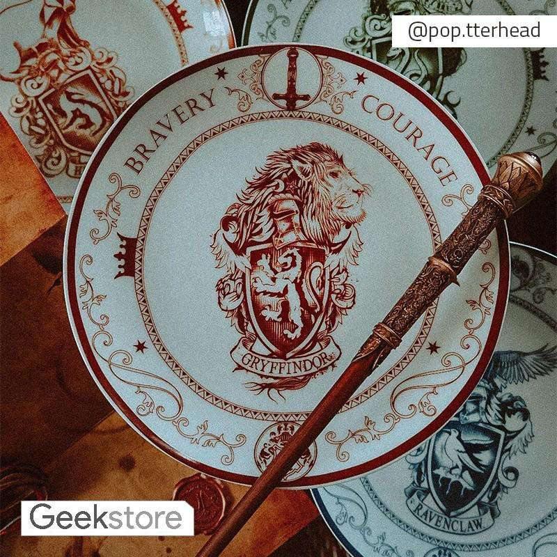 Set de 4 Assiettes Harry Potter Maisons Poudlard Geek Store